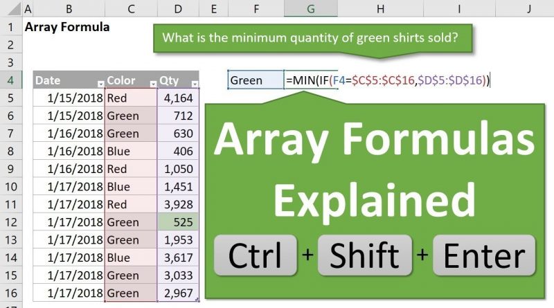 فرمول های آرایه در اکسل - تِک یاران