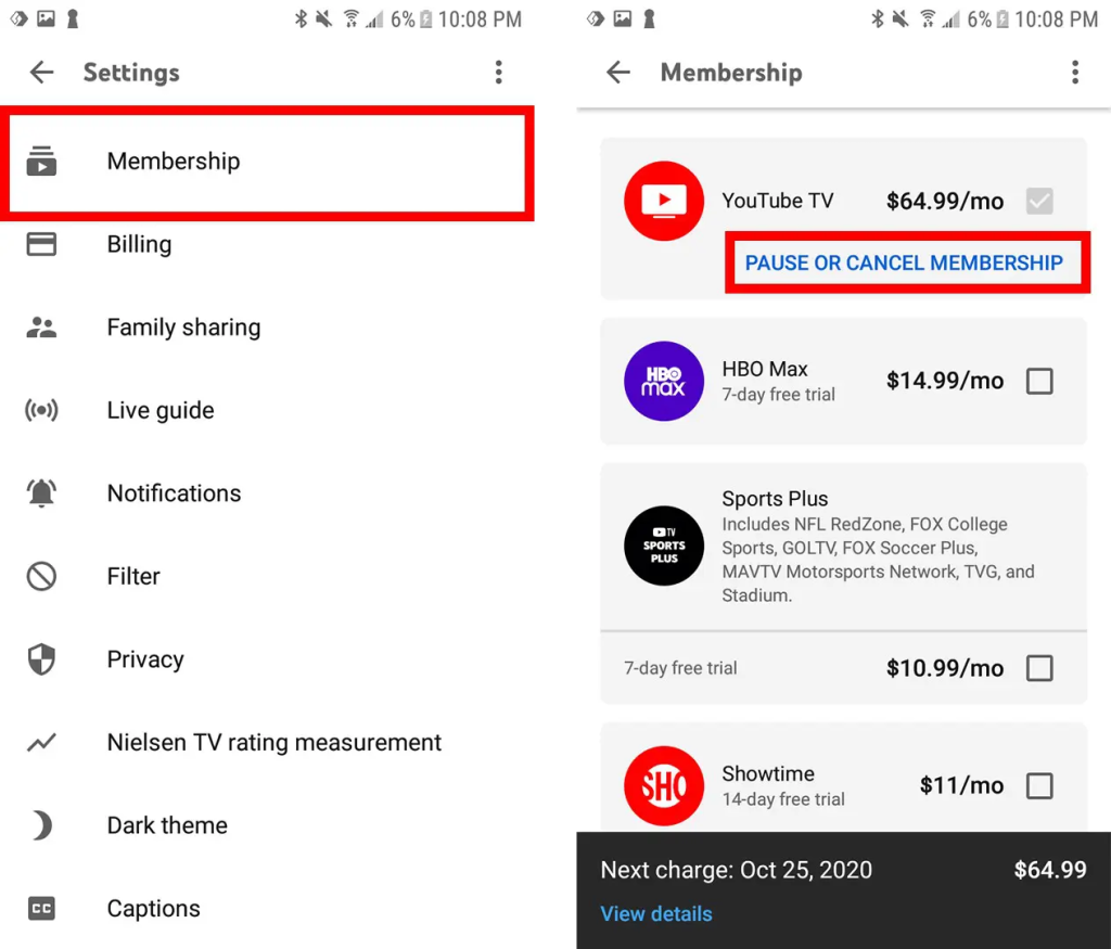 چگونه اشتراک YouTube TV خود را لغو کنیم؟