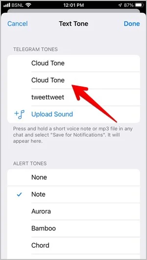 مراحل افزودن و تنظیم صدای پیام اختصاصی یک شخص یا گروه در تلگرام(Telegram)