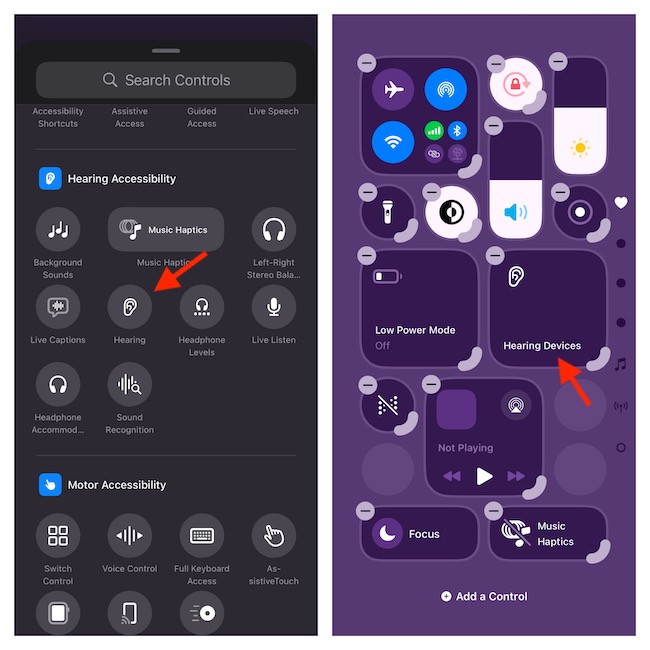 نحوه تنظیم و استفاده از مرکز کنترل شنوایی(Hearing Control Center) iOS 18 در آیفون