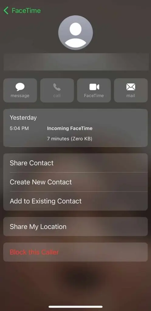 نحوه بررسی سابقه تماس FaceTime