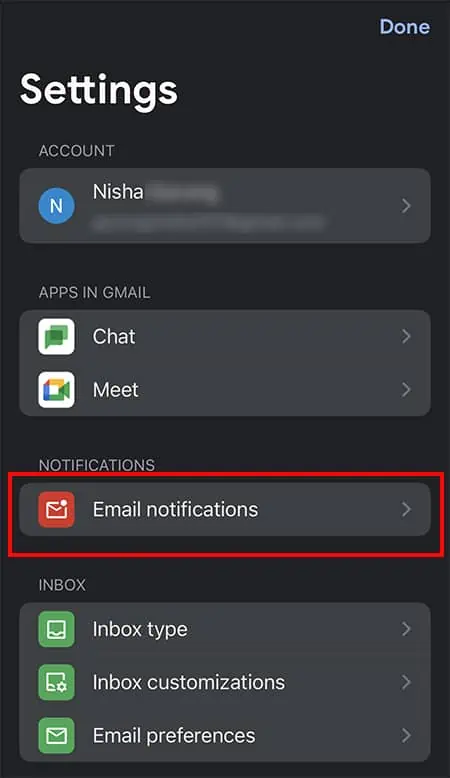 نوتیفیکیشن‌های جیمیل (Gmail) روی آیفون کار نمی‌کنند؟ اعلان‌های جیمیل را اولویت‌بندی کنید.