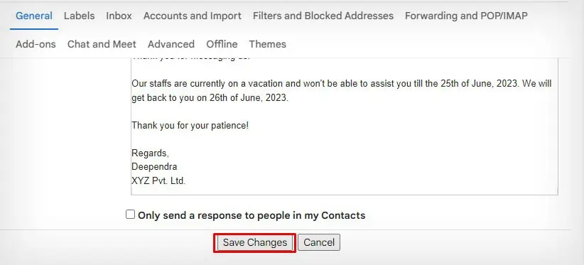 نحوه خودکارسازی پاسخ‌های ایمیل در جیمیل(Gmail) با استفاده از پاسخگوی تعطیلات(Vacation Responder)