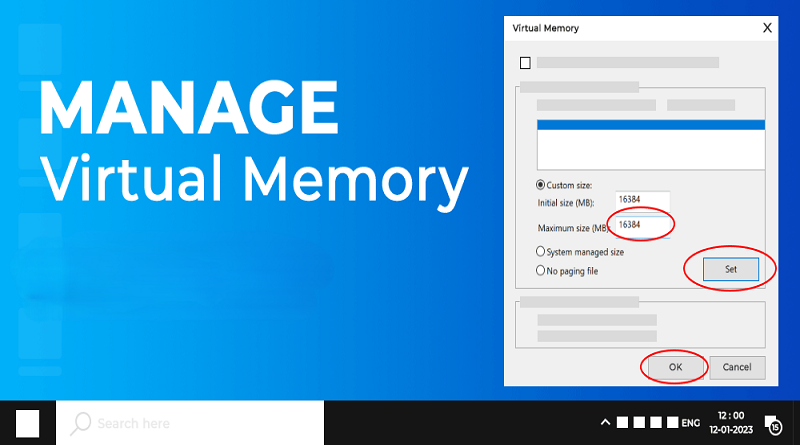 چقدر باید حافظه مجازی(Virtual memory) تنظیم کنم؟