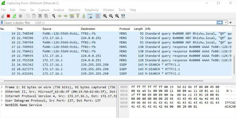مانیتورینگ شبکه با استفاده از Wireshark