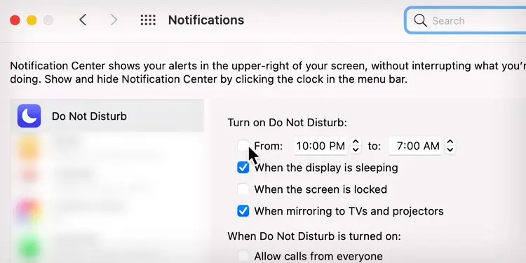 فعال کردن حالت مزاحم نشوید(Do Not Disturb) روی مک
