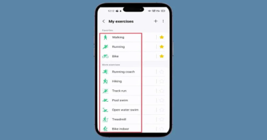نحوه استفاده از برنامه Samsung Health
