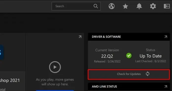 به‌روزرسانی درایور AMD