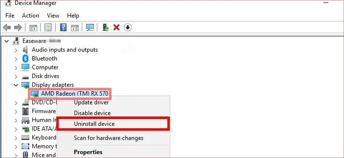 مراحل حذف درایور AMD
