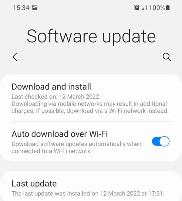 به‌روزرسانی میان‌افزار(Firmware) در اندروید
