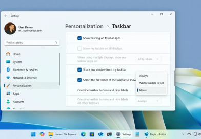 نمایش نام برنامه‌ها در نوار وظیفه (Taskbar) ویندوز 11