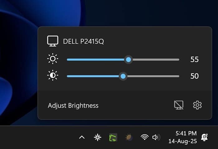 نحوه تنظیم روشنایی (Display Brightness) نمایشگر خارجی در ویندوز 11