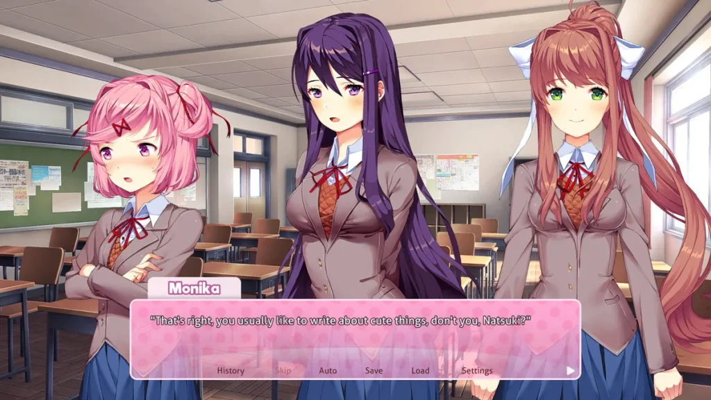 بهترین بازیهای رایگان استیم(Steam): Doki Doki Literature Club
