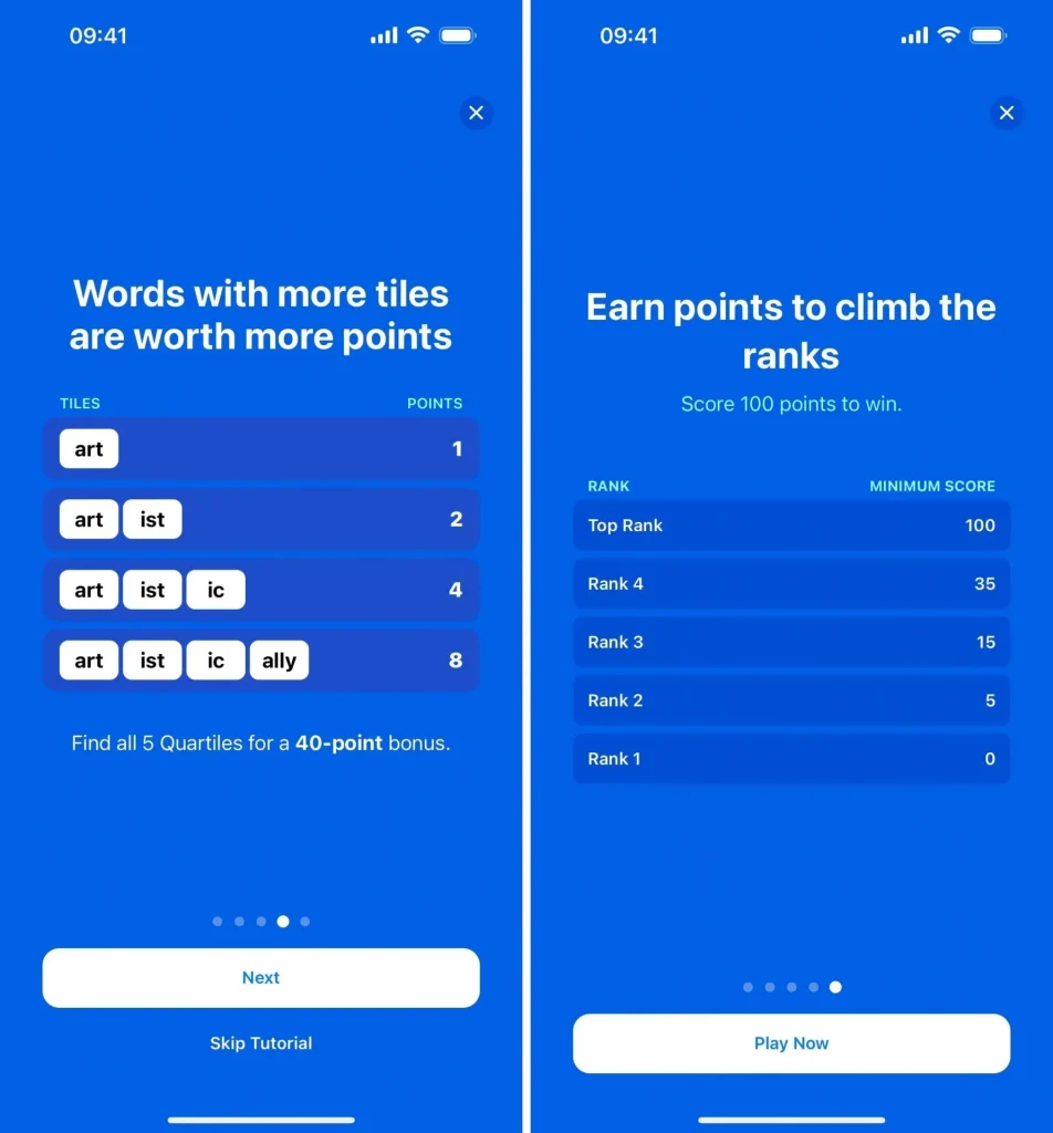 بازی فکری جدید به نام Quartiles برای iOS