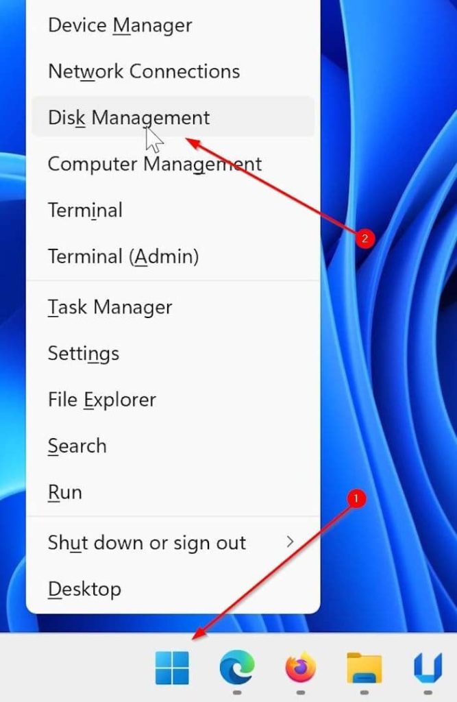 باز کردن مدیریت دیسک (Disk Management) در ویندوز ۱۱
