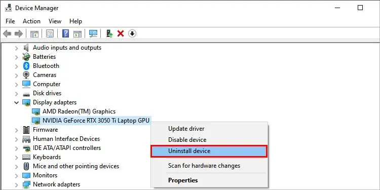 نحوه حذف درایورهای NVIDIA در ویندوز