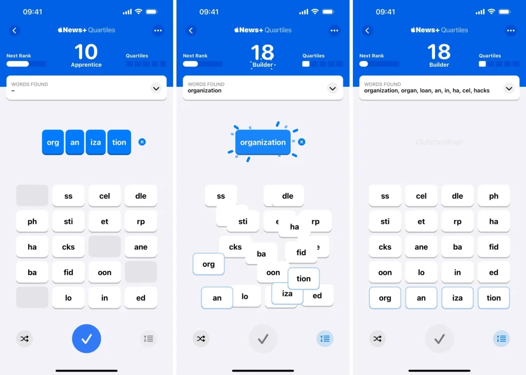 بازی فکری جدید به نام Quartiles برای iOS