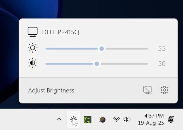 تنظیم روشنایی صفحه نمایش(Screen Brightness) در لپ تاپ ویندوز 11