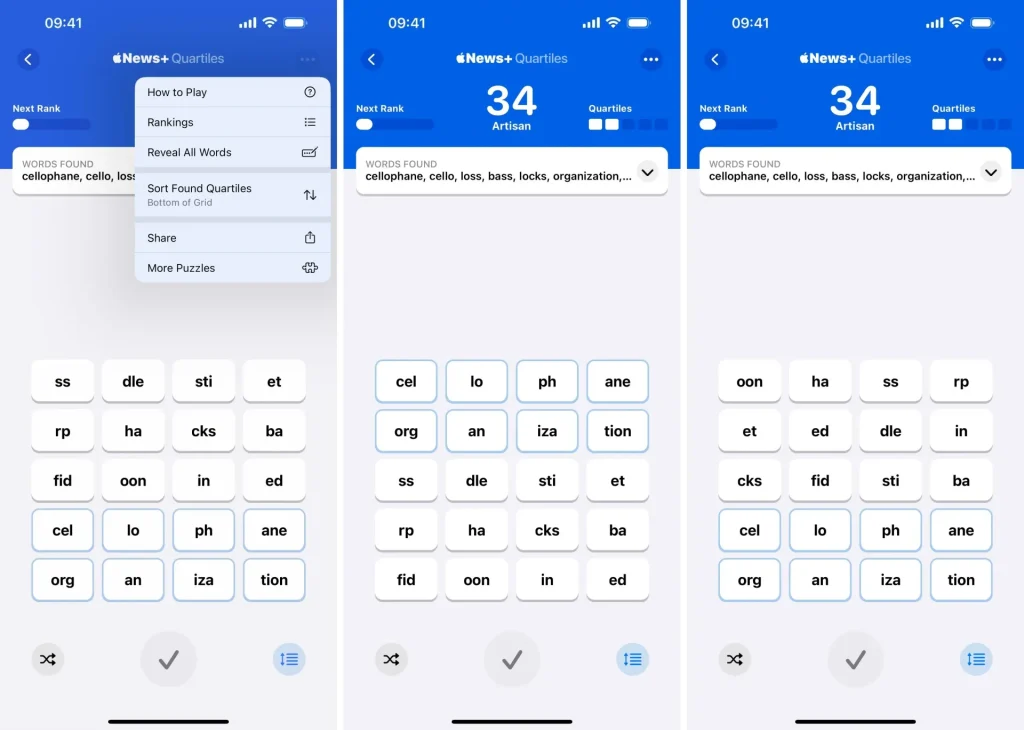 بازی فکری جدید به نام Quartiles برای iOS