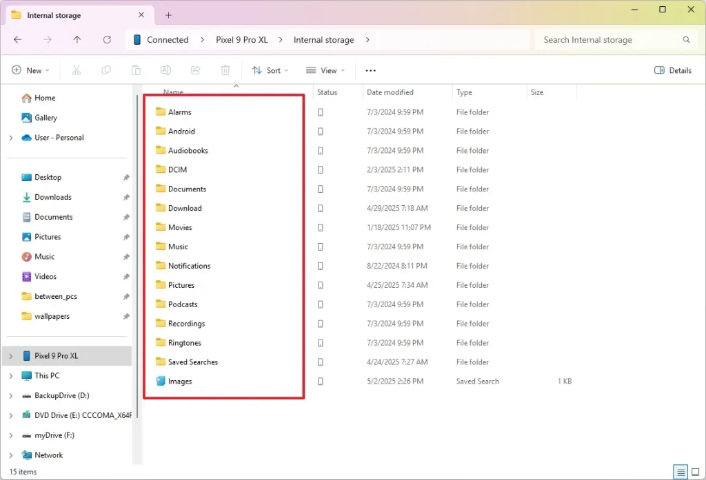 چگونه بدون کابل USB، حافظه اندروید خود را در windows 11 مرور کنیم؟