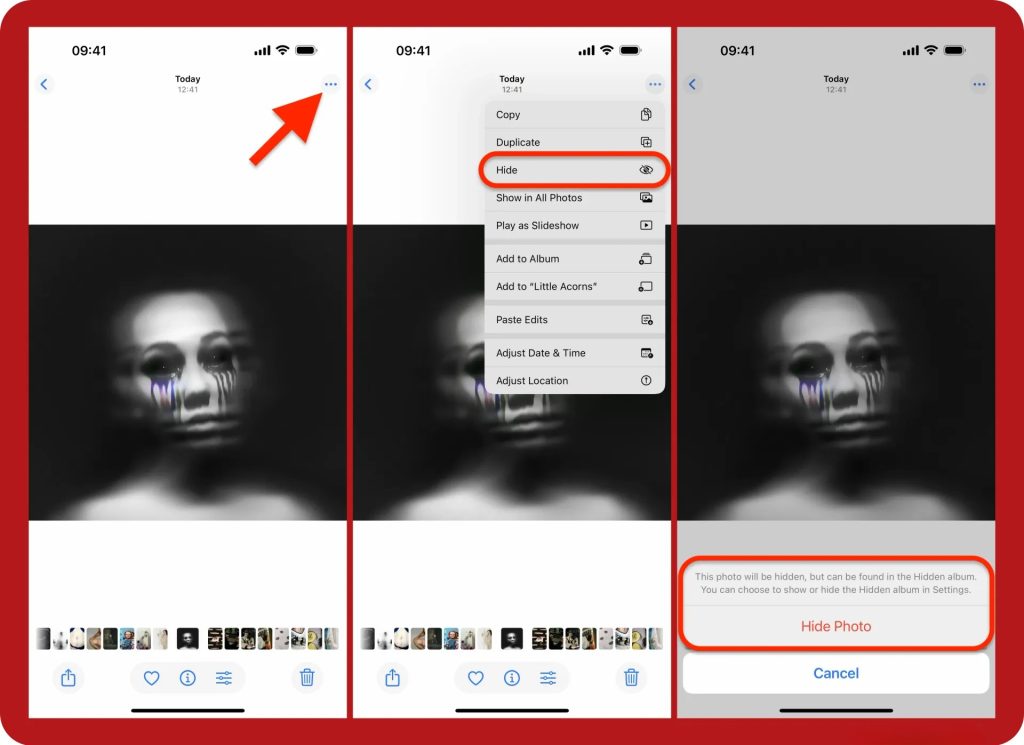 مخفی کردن عکسها و ویدیوها در آیفون یا آیپد