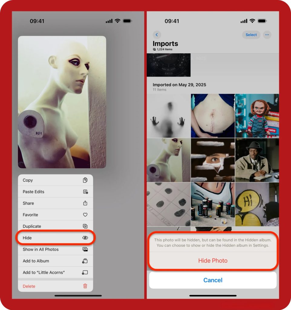 مخفی کردن عکسها و ویدیوها در آیفون یا آیپد