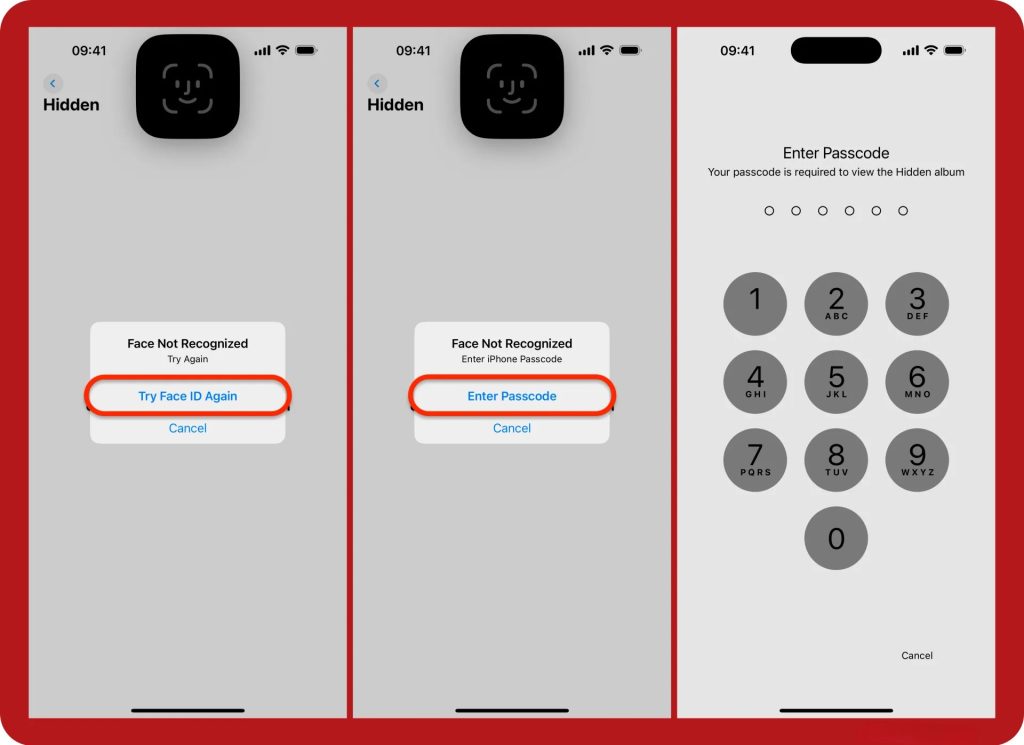 قفل کردن آلبوم مخفی در آیفون یا آیپد