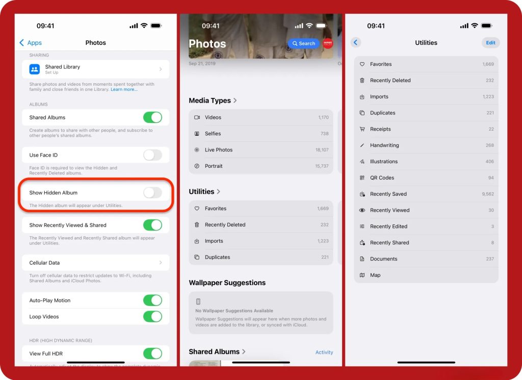 پنهان کردن آلبوم Hidden در آیفون یا آیپد