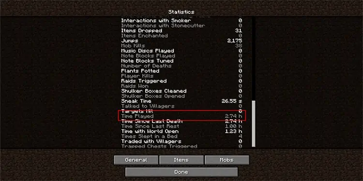 چگونه کل ساعات بازی شده در ماینکرفت (Minecraft) را بررسی کنیم؟