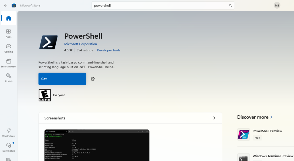 نحوه ارتقاء PowerShell در ویندوز 10 و 11