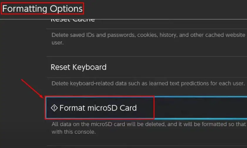 کارت میکرو SD را فرمت کنید