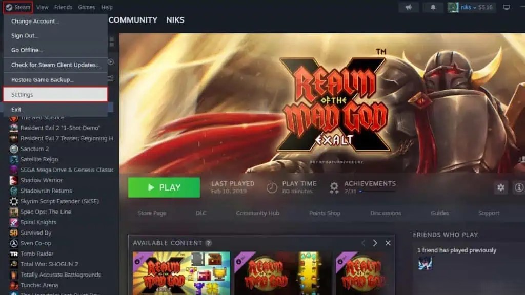 چگونه بازیها را در استیم (steam) بهروزرسانی کنیم؟