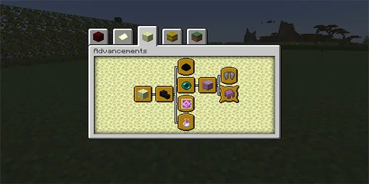 باز کردن تمام Advancements (اچیومنت‌ها)