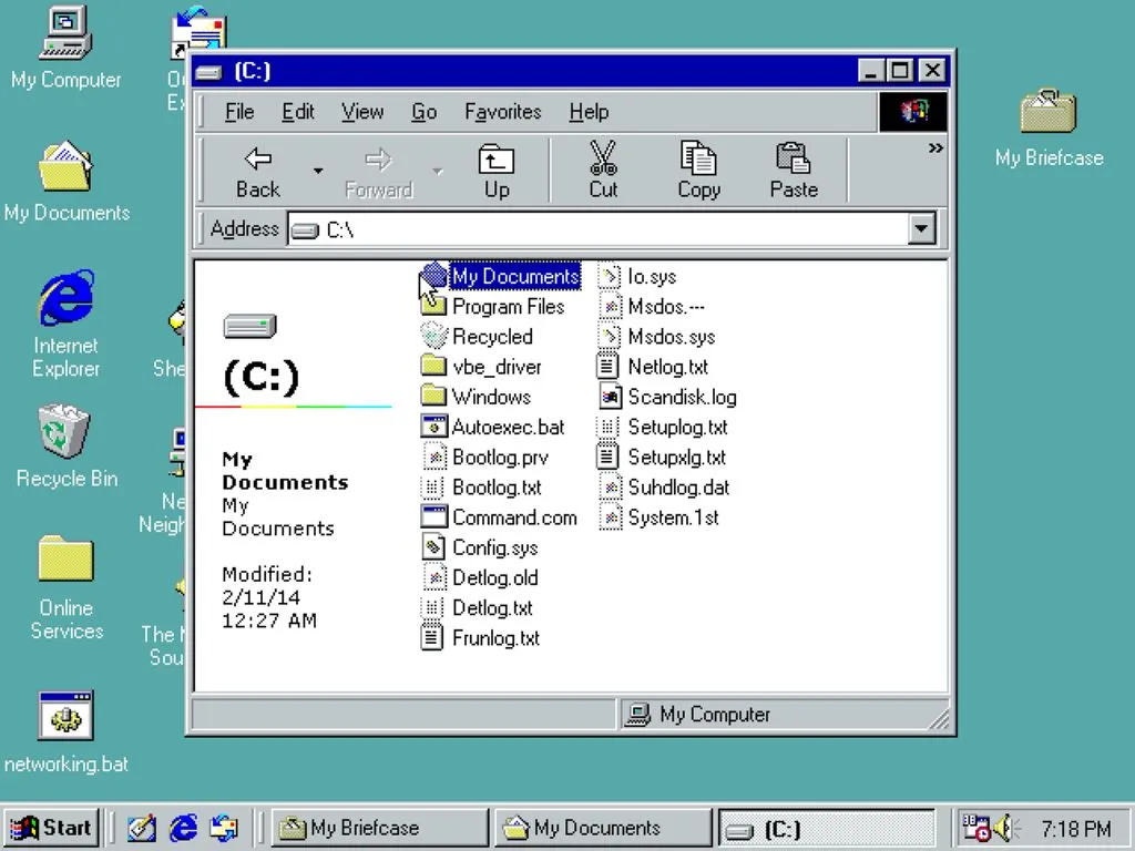 قبل از ویندوز XP، پروفایل کاربری واقعی وجود نداشت
