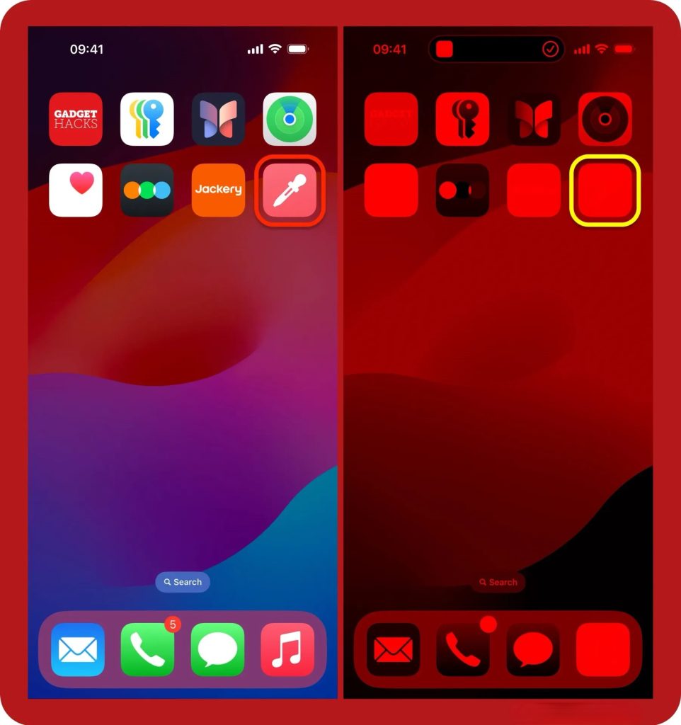 روش‌های سریع روشن و خاموش کردن فیلتر قرمز (Color Tint)