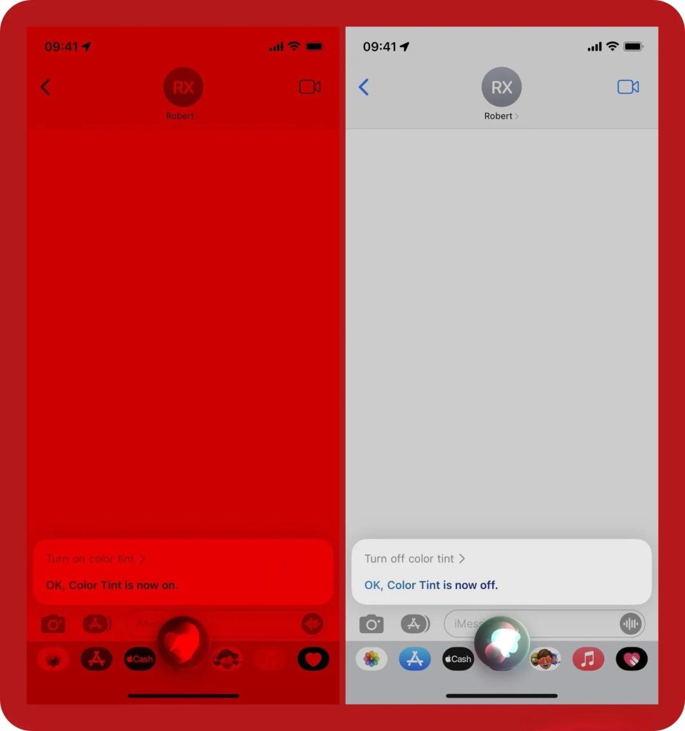 روش‌های سریع روشن و خاموش کردن فیلتر قرمز (Color Tint)