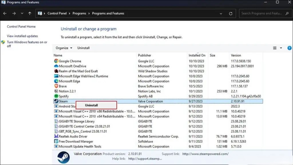 نصب مجدد Steam Client