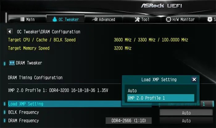 فعال کردن XMP در بایوس/UEFI
