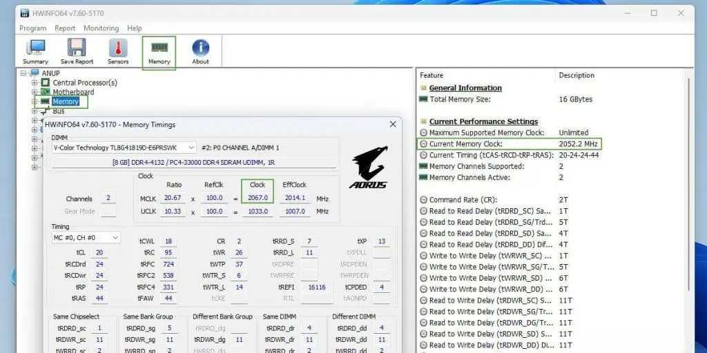 پیدا کردن فرکانس رم از طریق Task Manager