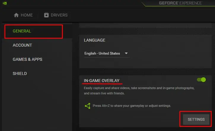 کلیدهای میانبر GeForce را تغییر دهید