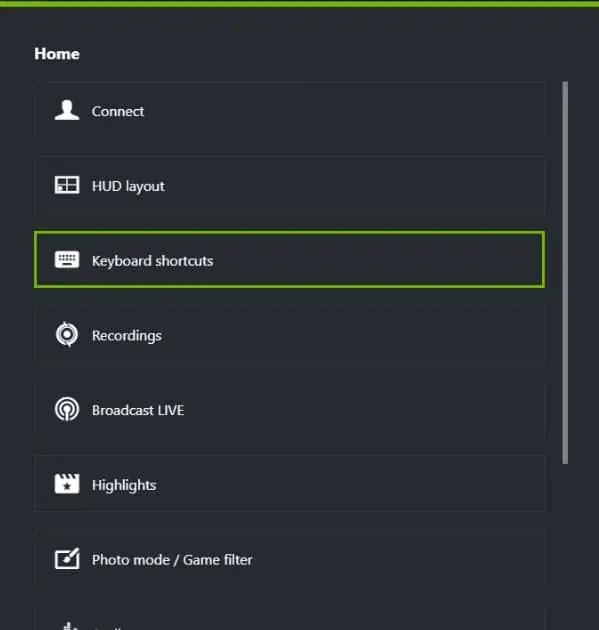 کلیدهای میانبر GeForce را تغییر دهید